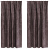 Vidaxl velvet gordijnen met gordijnen 2 pcs bruin 175 x 140 cm fluweel