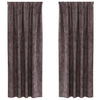 Vidaxl velvet gordijnen met gordijnen 2 pcs bruin 225 x 140 cm fluweel