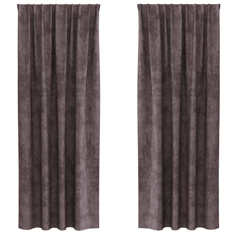 Vidaxl velvet gordijnen 2 st bruin 225 x 140 cm fluweel