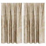 Vidaxl velvet gordijnen 2 st crème 140 x 140 cm fluweel - afbeelding 2