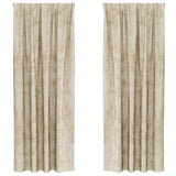 Vidaxl velvet gordijnen 2 st crème 245 x 140 cm fluweel - afbeelding 2