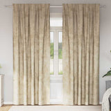Vidaxl velvet gordijnen 2 st crème 260 x 140 cm fluweel - afbeelding 1