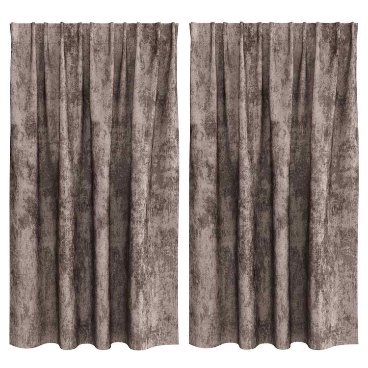 Vidaxl velvet gordijnen 2 st cappuccino 140 x 140 cm fluweel