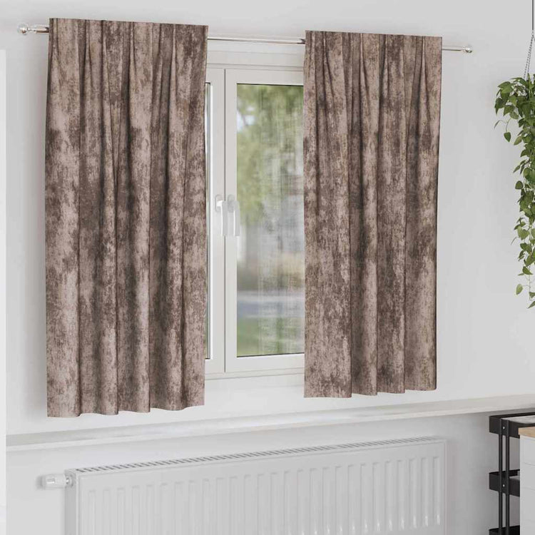 Vidaxl velvet gordijnen 2 st cappuccino 175 x 140 cm fluweel