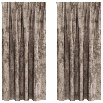 Vidaxl velvet gordijnen 2 st cappuccino 175 x 140 cm fluweel