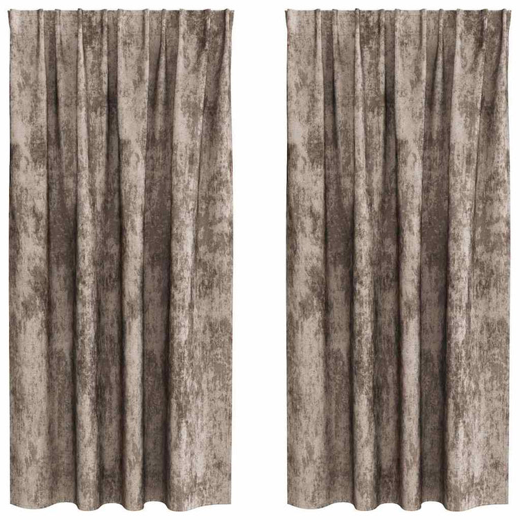 Vidaxl velvet gordijnen 2 st cappuccino 175 x 140 cm fluweel