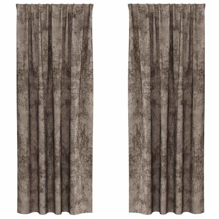 Vidaxl velvet gordijnen 2 st cappuccino 225 x 140 cm fluweel