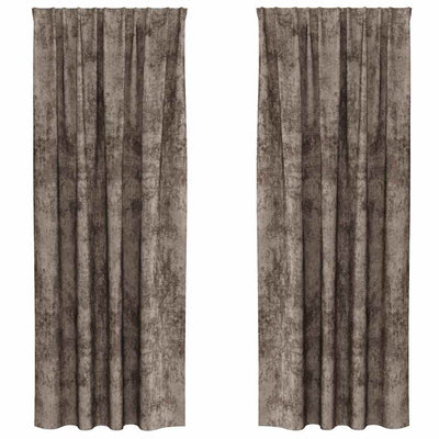 Vidaxl velvet gordijnen 2 st cappuccino 245 x 140 cm fluweel