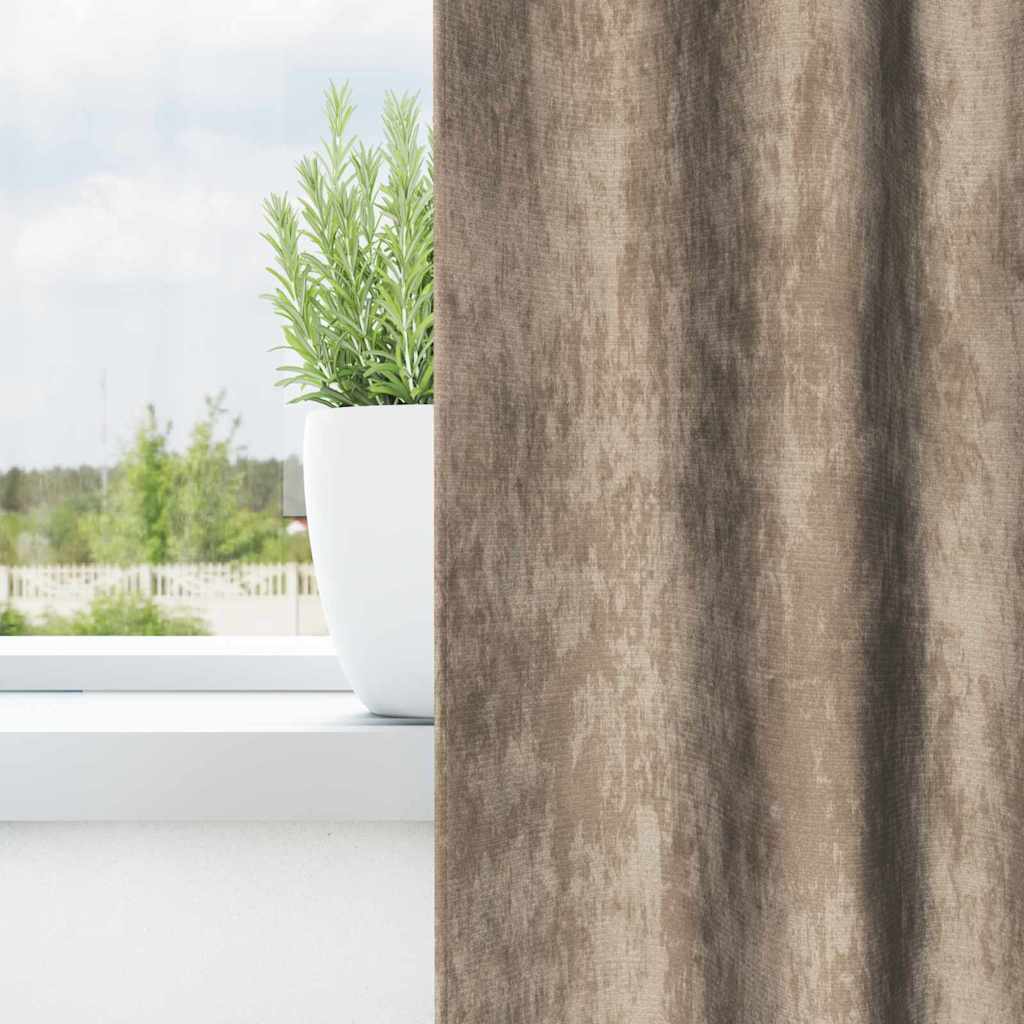 Vidaxl velvet gordijnen 2 pcs champagne 140 x 140 cm fluweel