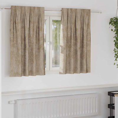 Vidaxl velvet gordijnen 2 st champagne 140 x 140 cm fluweel