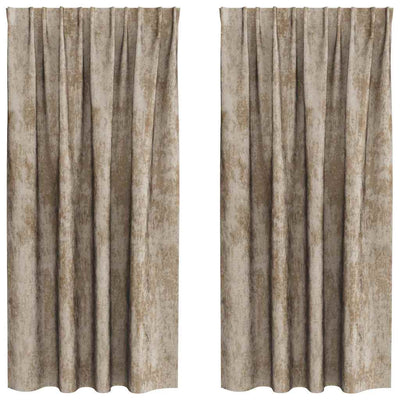 Vidaxl velvet gordijnen 2 st champagne 175 x 140 cm fluweel