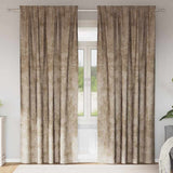 Vidaxl velvet gordijnen 2 st champagne 260 x 140 cm fluweel - afbeelding 1