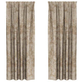 Vidaxl velvet gordijnen 2 st champagne 260 x 140 cm fluweel - afbeelding 2