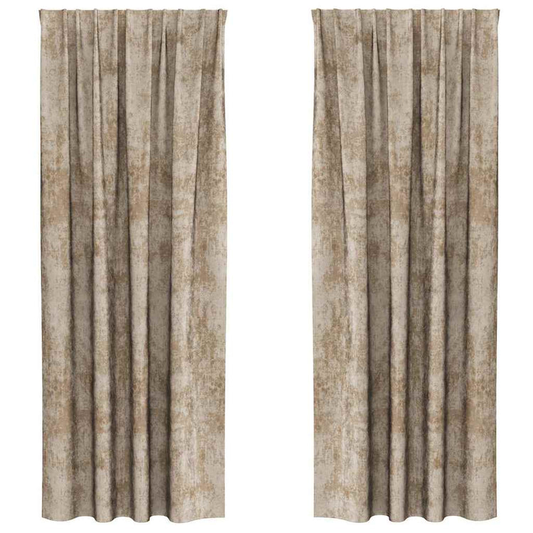 Vidaxl velvet gordijnen 2 st champagne 260 x 140 cm fluweel