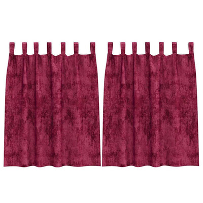 Vidaxl velvet gordijnen 2 st wijnrood 140 x 140 cm fluweel