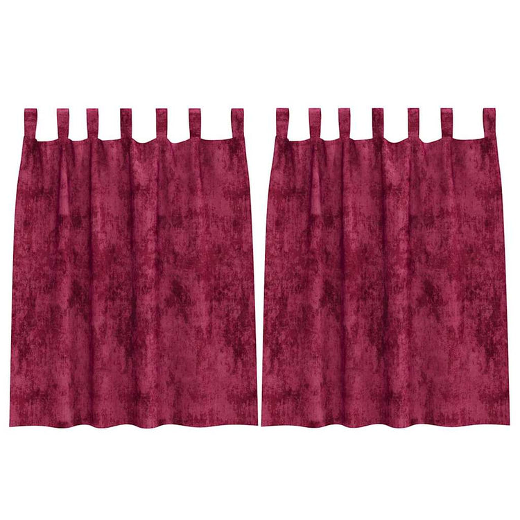 Vidaxl velvet gordijnen 2 st wijnrood 140 x 140 cm fluweel
