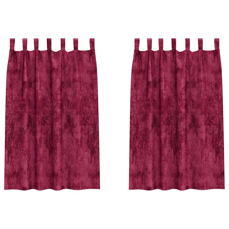 Vidaxl velvet gordijnen 2 st wijnrood 175 x 140 cm fluweel