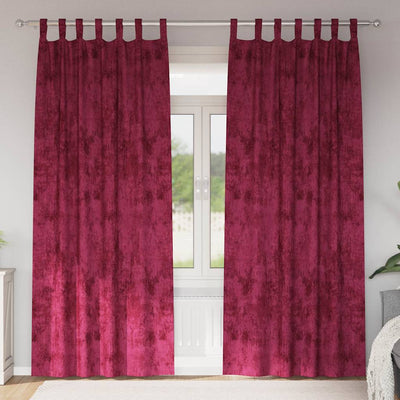 Vidaxl velvet gordijnen 2 st wijnrood 225 x 140 cm fluweel