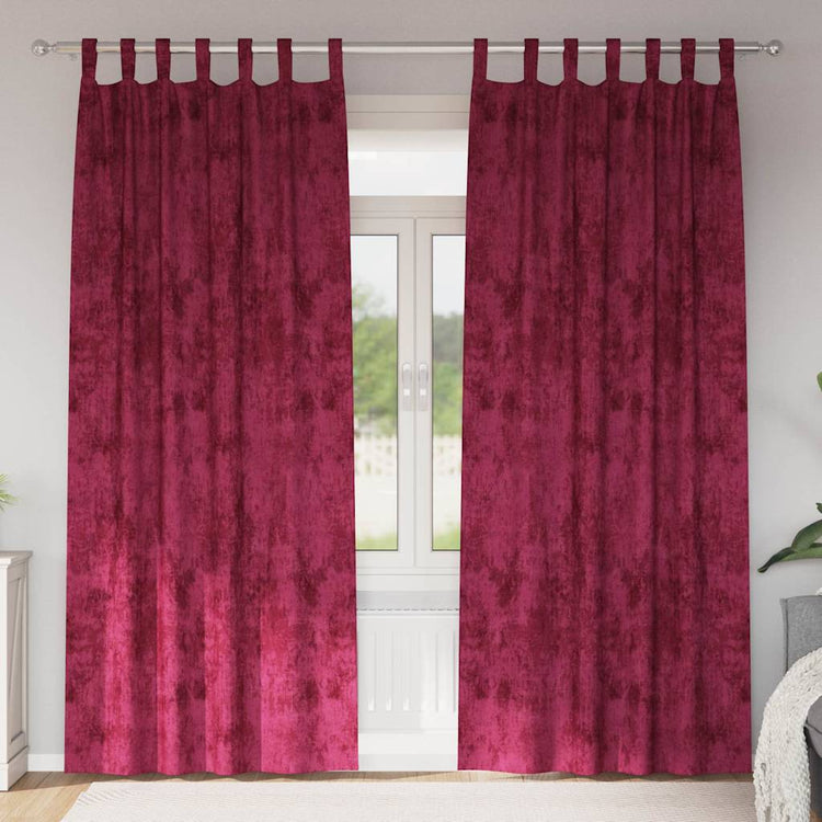 Vidaxl velvet gordijnen 2 st wijnrood 225 x 140 cm fluweel