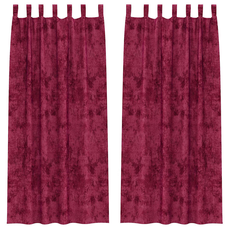 Vidaxl velvet gordijnen 2 st wijnrood 260 x 140 cm fluweel
