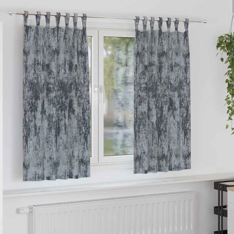 Vidaxl velvet gordijnen 2 st zilvergrijs 175 x 140 cm fluweel