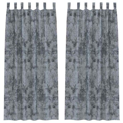 Vidaxl velvet gordijnen 2 st zilvergrijs 225 x 140 cm fluweel