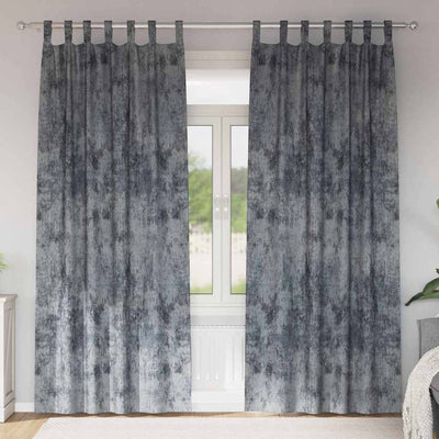 Vidaxl velvet gordijnen 2 st zilvergrijs 245 x 140 cm fluweel