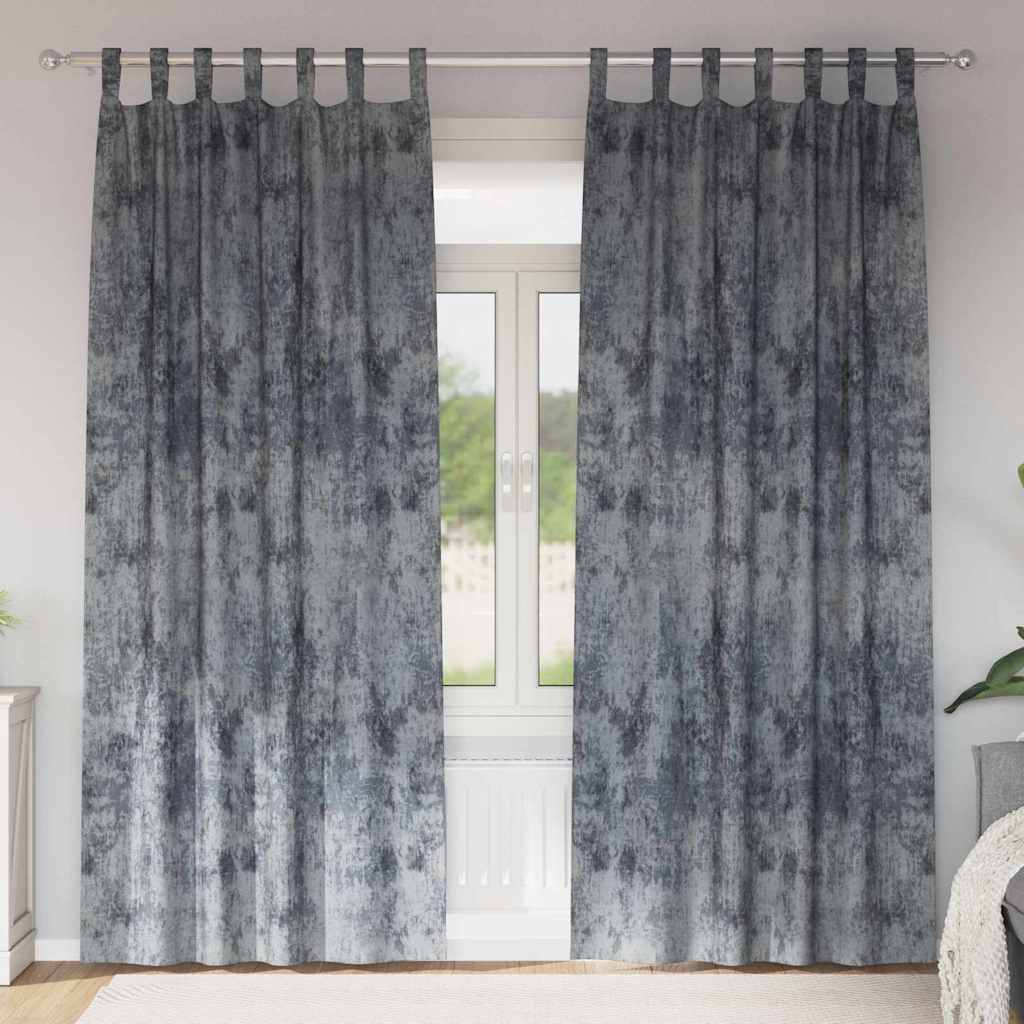 Vidaxl velvet gordijnen 2 st zilvergrijs 260 x 140 cm fluweel
