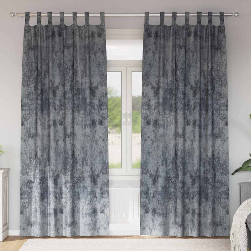 Vidaxl velvet gordijnen 2 pcs zilvergrijs 260 x 140 cm fluweel