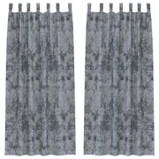 Vidaxl velvet gordijnen 2 st zilvergrijs 260 x 140 cm fluweel - afbeelding 2