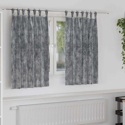 Vidaxl velvet gordijnen 2 st grijs 140 x 140 cm fluweel