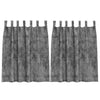 Vidaxl velvet gordijnen met gordijnen 2 pcs grijs 140 x 140 cm fluweel
