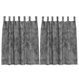 Vidaxl velvet gordijnen 2 st grijs 140 x 140 cm fluweel - afbeelding 2