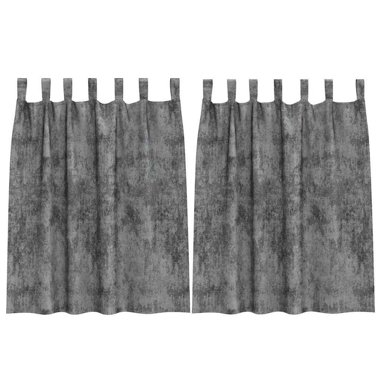 Vidaxl velvet gordijnen 2 st grijs 140 x 140 cm fluweel