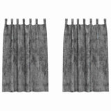 Vidaxl velvet gordijnen 2 st grijs 175 x 140 cm fluweel - afbeelding 2