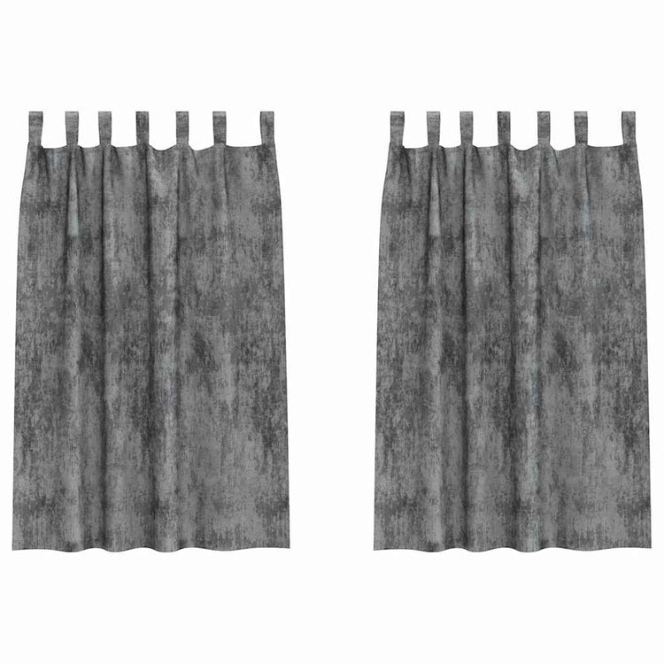 Vidaxl velvet gordijnen 2 st grijs 175 x 140 cm fluweel