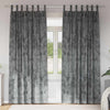 Vidaxl velvet gordijnen met gordijnen 2 pcs grijs 225 x 140 cm fluweel