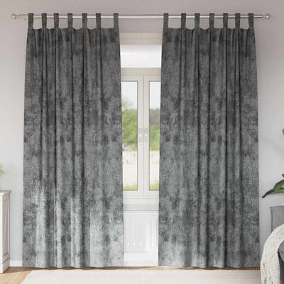 Vidaxl velvet gordijnen 2 st grijs 245 x 140 cm fluweel