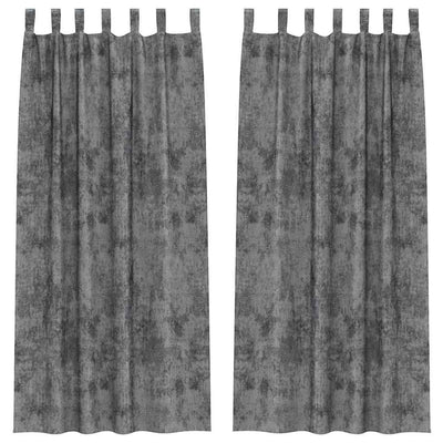 Vidaxl velvet gordijnen 2 st grijs 245 x 140 cm fluweel