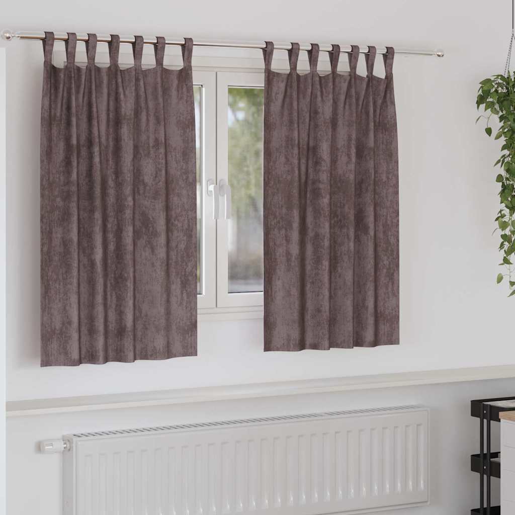 Vidaxl velvet gordijnen 2 st bruin 140 x 140 cm fluweel
