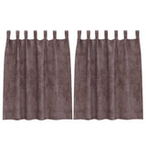 Vidaxl velvet gordijnen 2 st bruin 140 x 140 cm fluweel - afbeelding 2