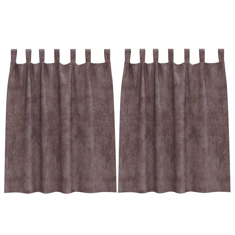 Vidaxl velvet gordijnen 2 st bruin 140 x 140 cm fluweel