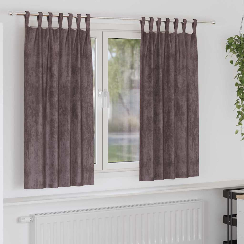 Vidaxl velvet gordijnen 2 st bruin 175 x 140 cm fluweel