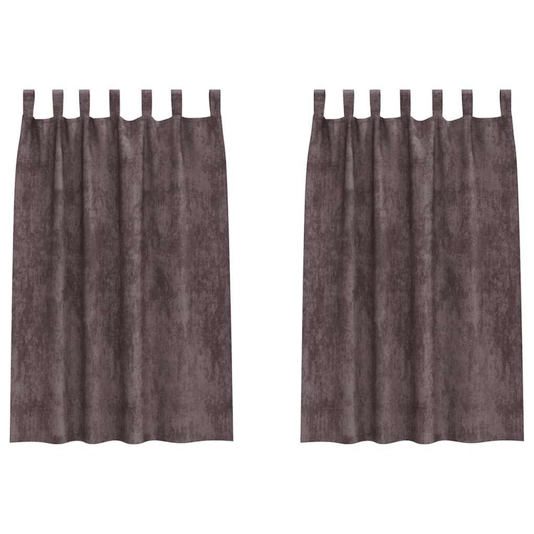 Vidaxl velvet gordijnen 2 st bruin 175 x 140 cm fluweel