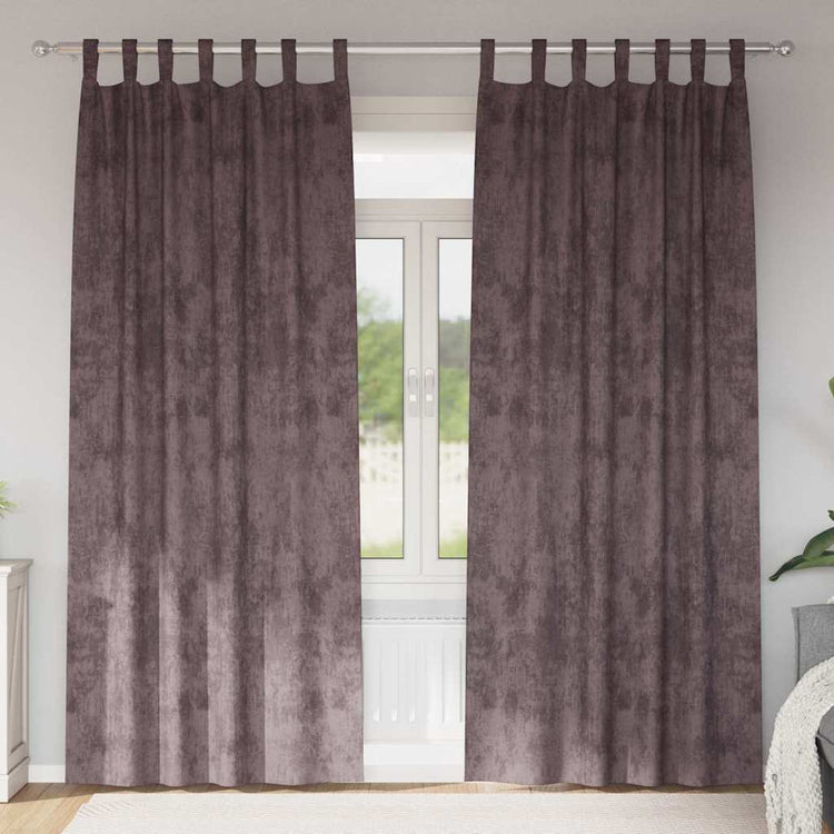 Vidaxl velvet gordijnen 2 st bruin 225 x 140 cm fluweel