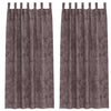 Vidaxl velvet gordijnen met gordijnen 2 pcs bruin 225 x 140 cm fluweel