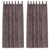 Vidaxl velvet gordijnen 2 st bruin 245 x 140 cm fluweel - afbeelding 2