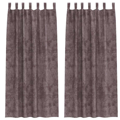 Vidaxl velvet gordijnen 2 st bruin 260 x 140 cm fluweel