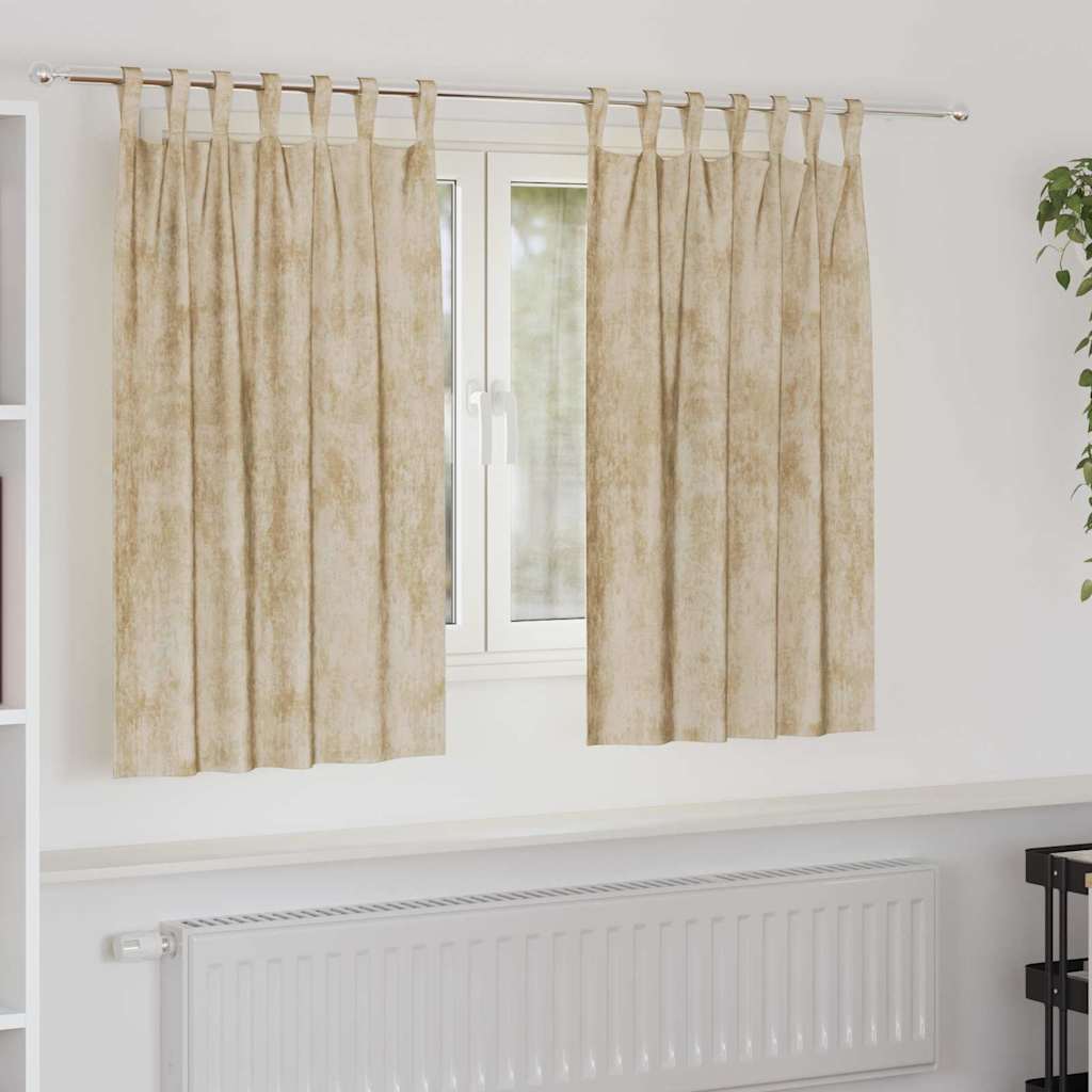 Vidaxl velvet gordijnen 2 st crème 140 x 140 cm fluweel