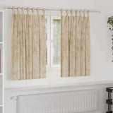 Vidaxl velvet gordijnen 2 st crème 140 x 140 cm fluweel - afbeelding 1
